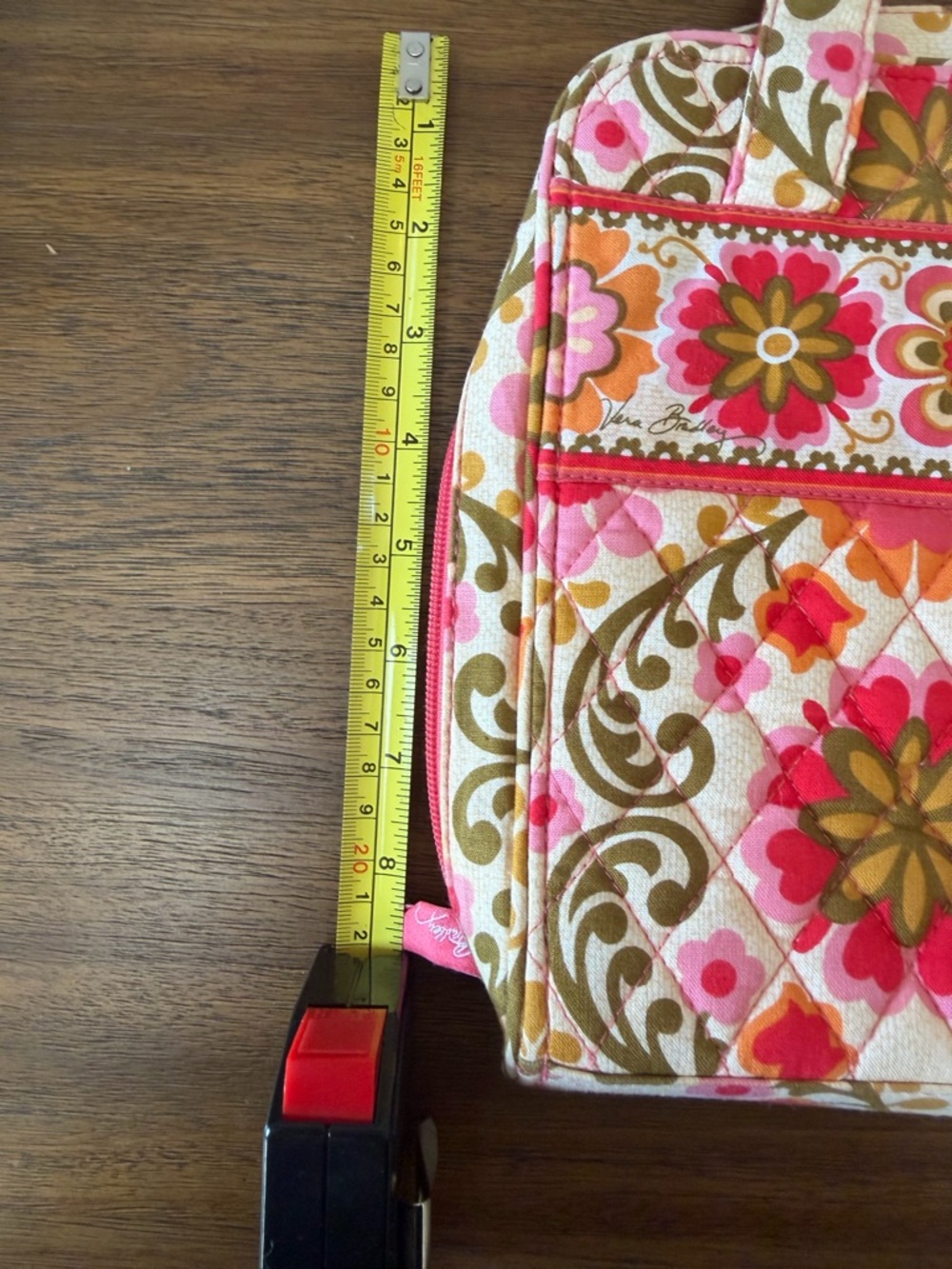 Vera Bradley Small Travel Organizer Toiletry Cosmetic Case Floral Quilted - Picture 3 of 8